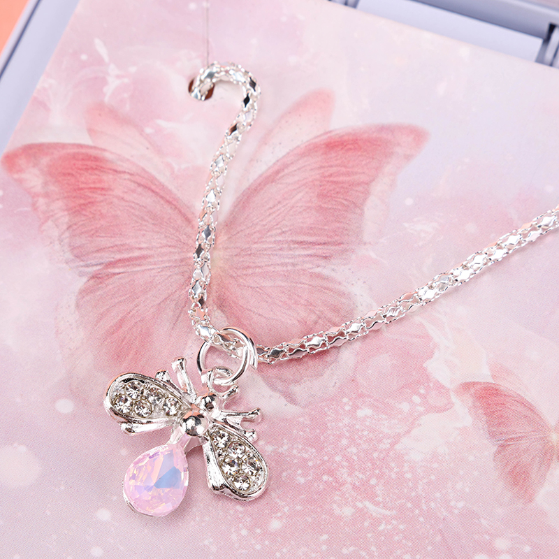 Colorful CZ Bee Necklace