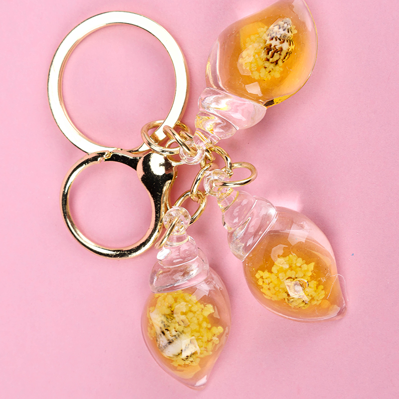 Three Crystal Conch Charm