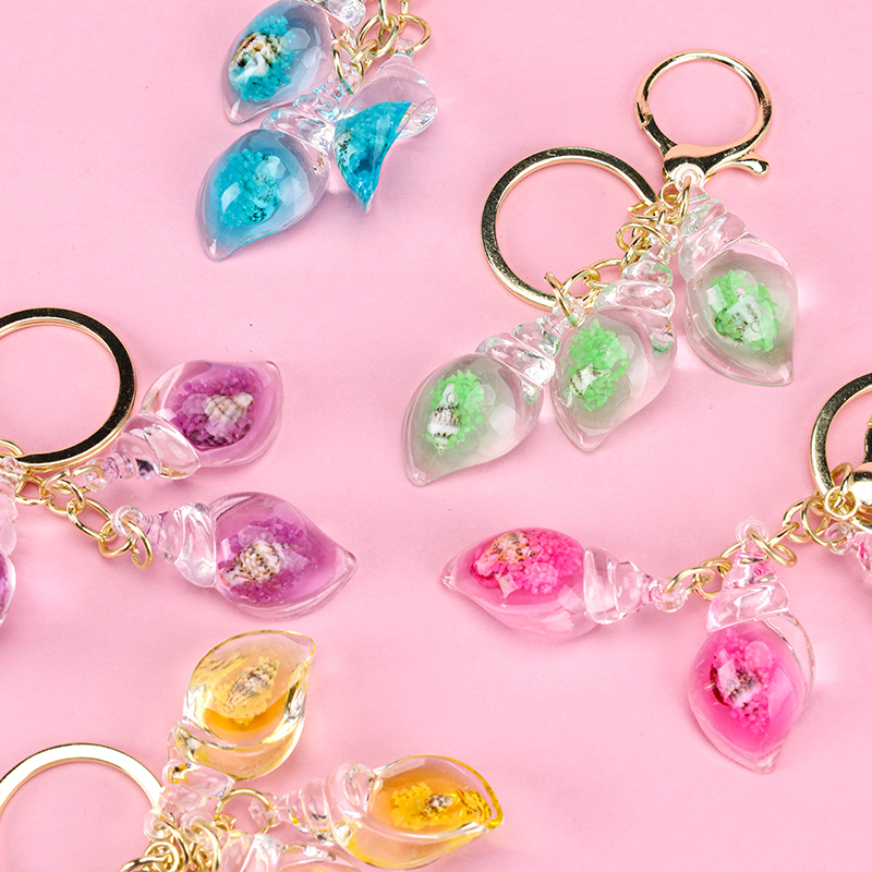 Three Crystal Conch Charm