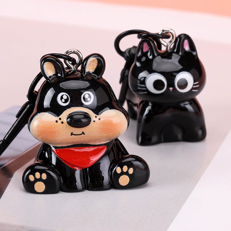 3D Black Animal Charm
