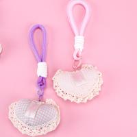Fabric Lace Heart Rope Charm