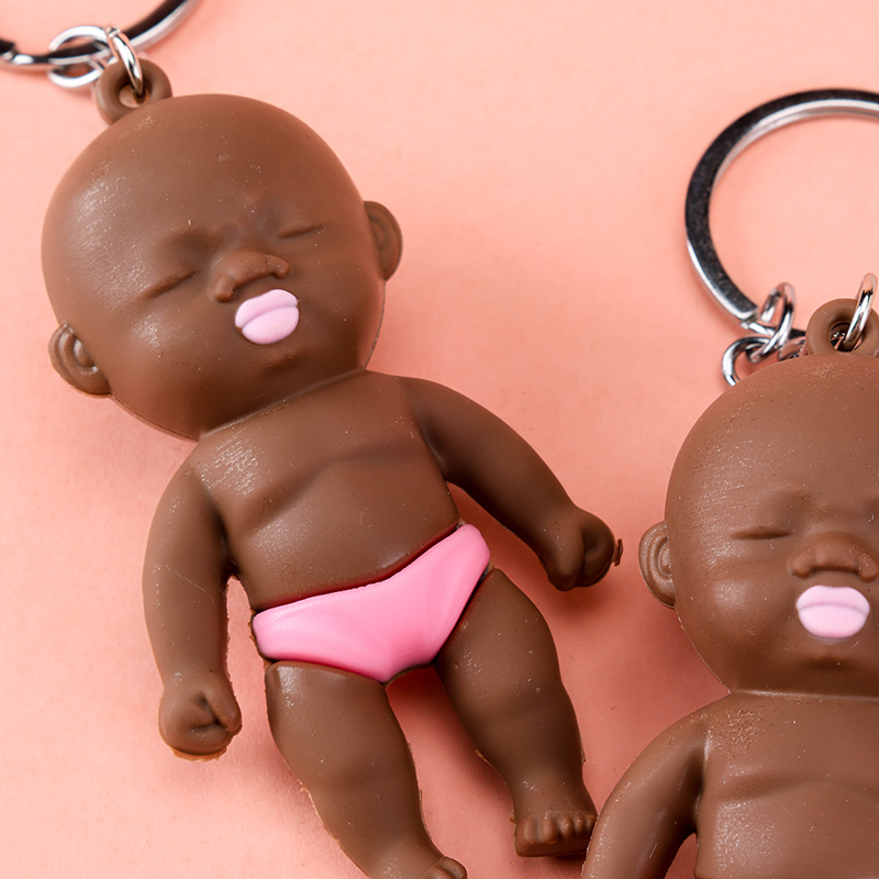 Large Black Doll Charm