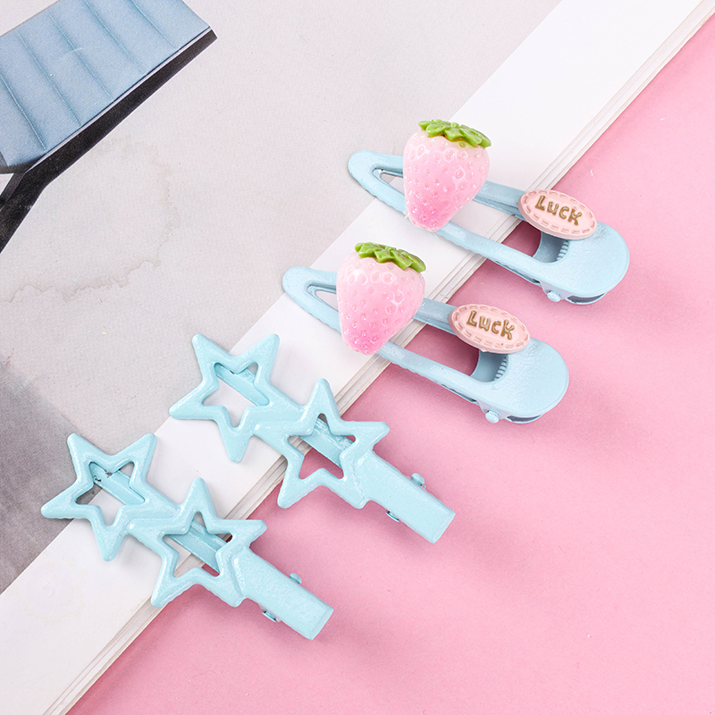 4-Piece Strawberry Duckbill Clip