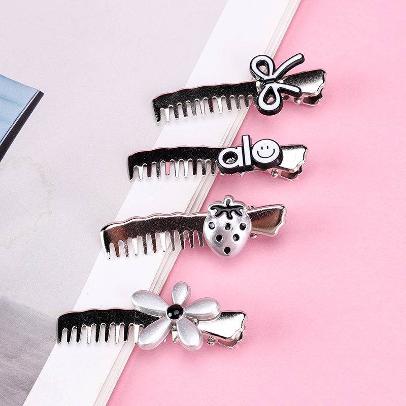 Silver Duckbill Hair Clip 4pcs Card 4010402853