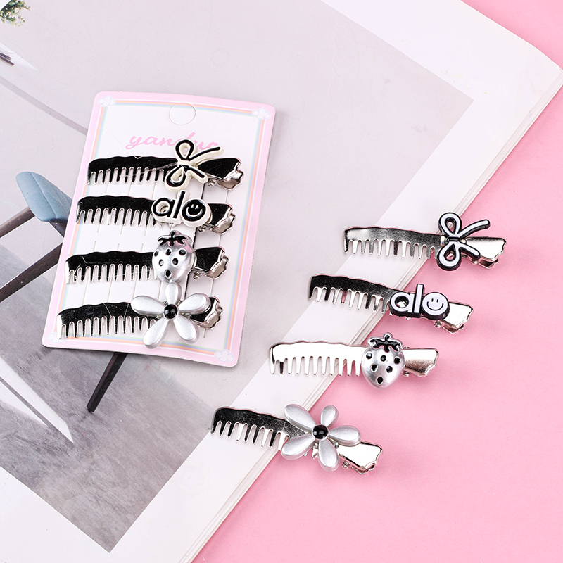 Silver Duckbill Hair Clip 4pcs Card 4010402853