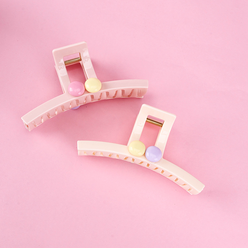 13 cm GPPS Hair Claw Clip Double Sided Colorful Bead Letter 4011801287