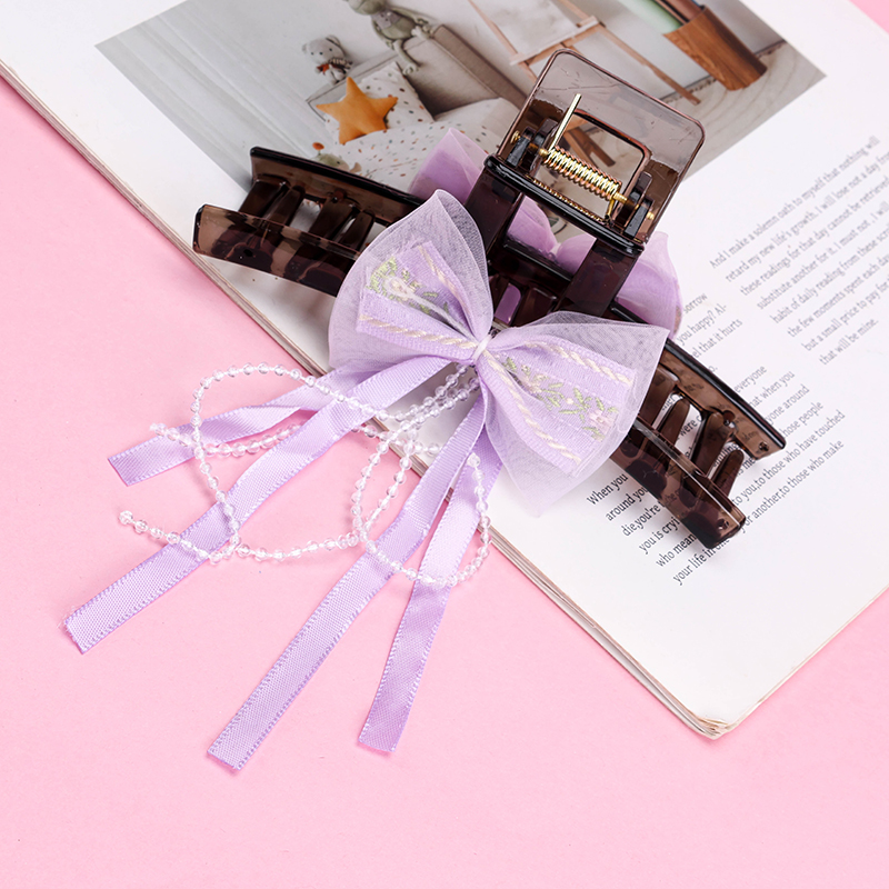 13 cm Bow Ribbon Large Hair Claw Clip