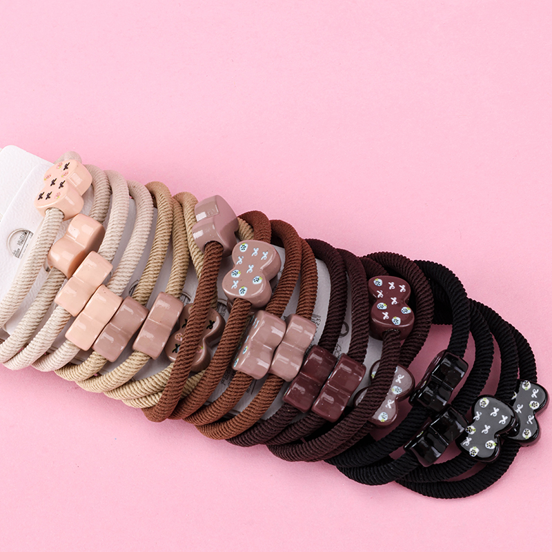 2 Curry Printed Bead Twill Hair Bands