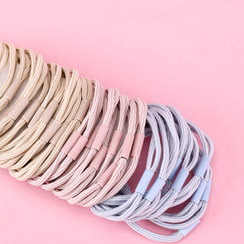 3 Two-in-One Colored Rubber Hair Bands