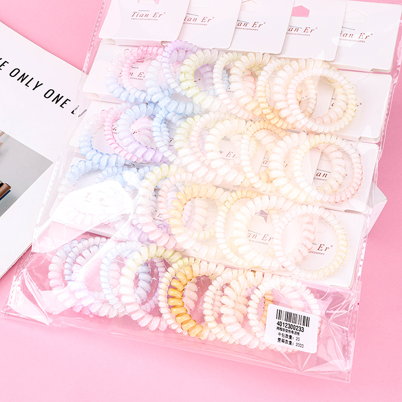 2 Gradient Phone Cord Hair Ties