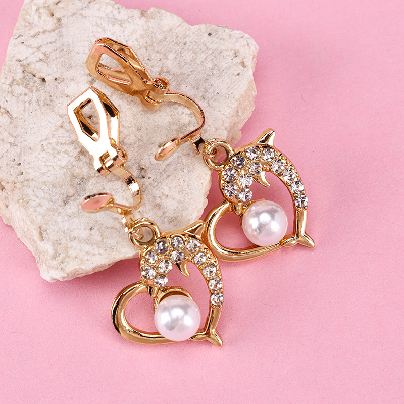 Long Bar Pearl Rhinestone Ear Clip