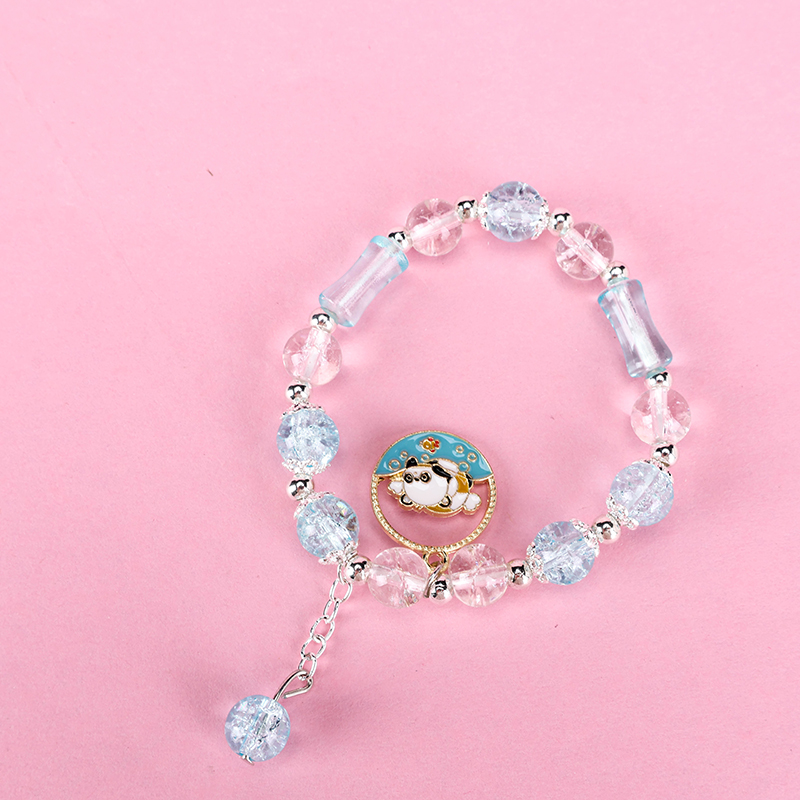 Cartoon Glass Bead Beaded Bracelet