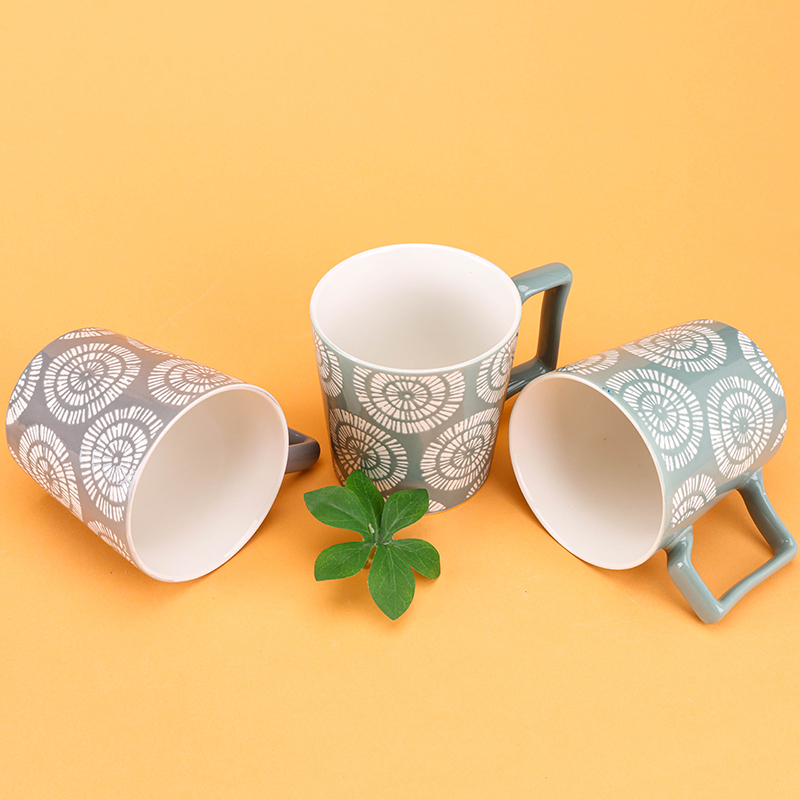 15106 Baked Flower Ceramic Cup Flower Random