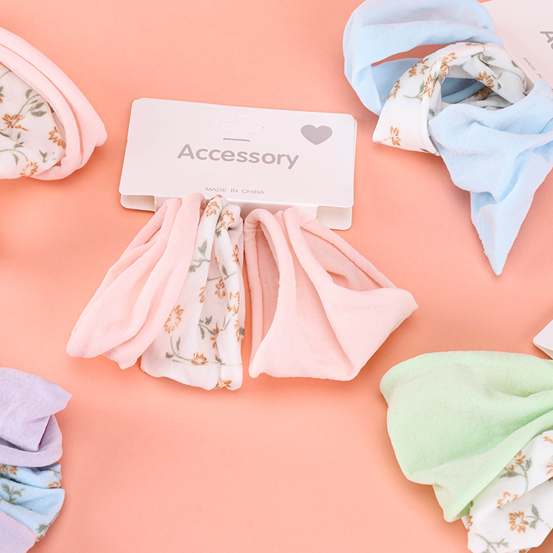 Printed Cotton Hair Bands Set