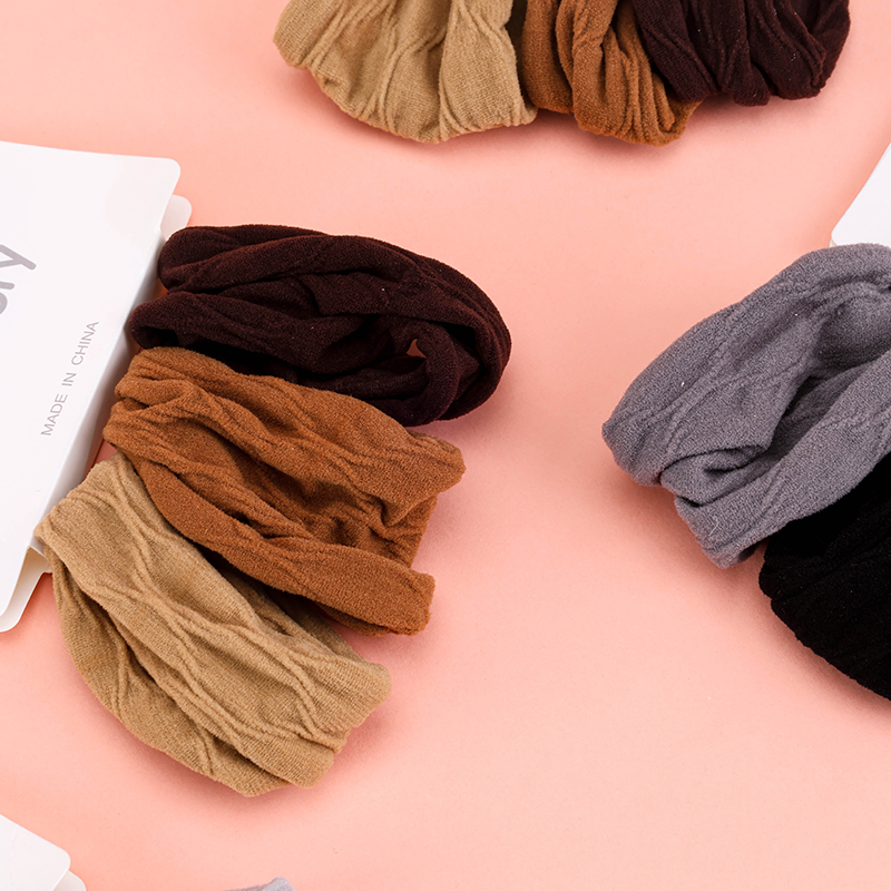 Curry Wavy Pattern Cotton Hair Bands