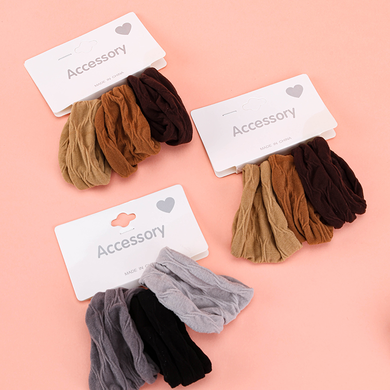 Curry Wavy Pattern Cotton Hair Bands