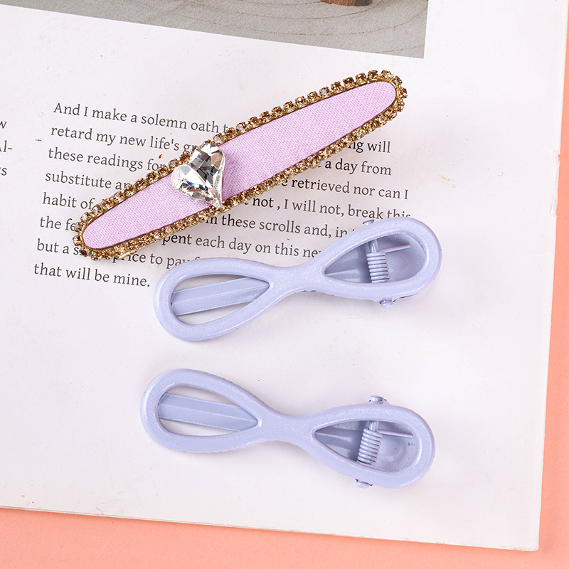 Boxed Color Rhinestone Bow Duckbill Hair Clip Alloy 4010402870