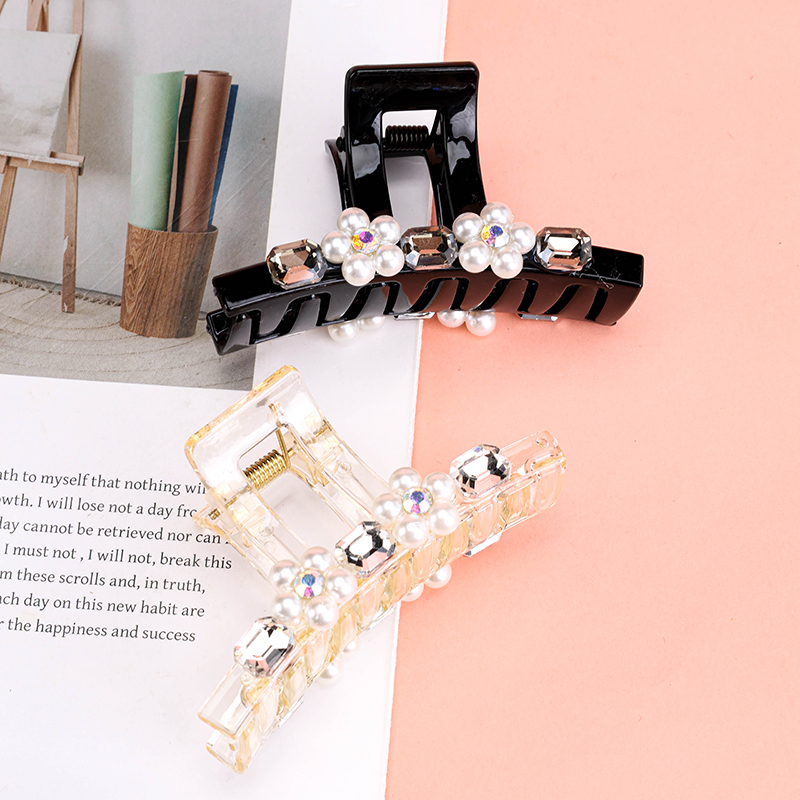 Flower Zircon Medium Hair Claw Clip PS 4012000348