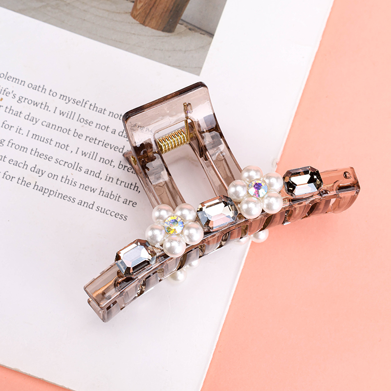 Flower Zircon Medium Hair Claw Clip PS 4012000348