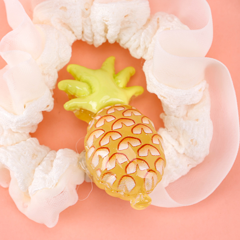 Fabric Boxed Fruit Yarn Edge Hair Scrunchie 4012102012