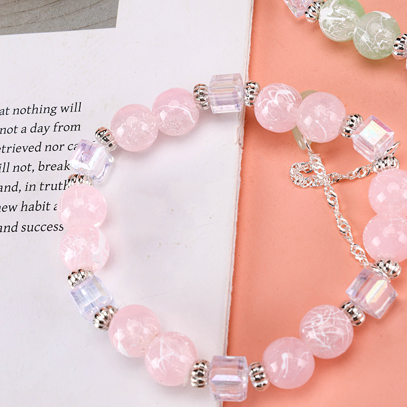 Water Drop Pendant Crystal Bracelet Plastic Glass 4021001301