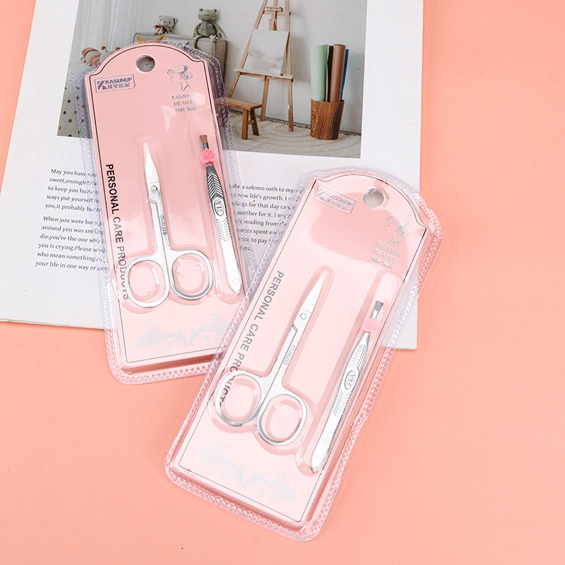 K-845 Eyebrow Tweezer Scissors Set Stainless Steel