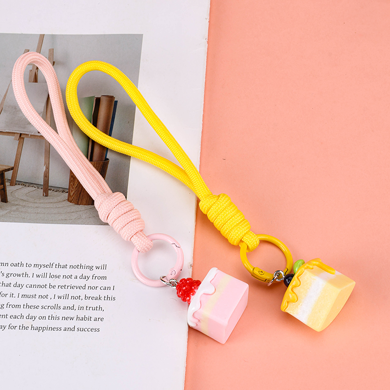 Simulation Cake Long Strap Bag Charm