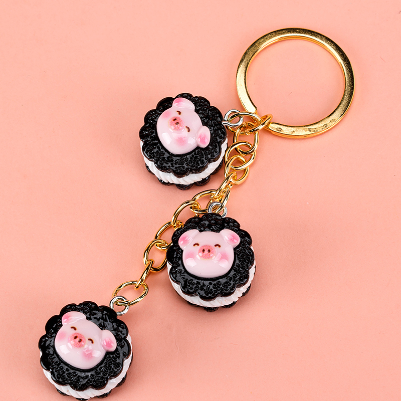 Pig Cookie Resin Bag Charm