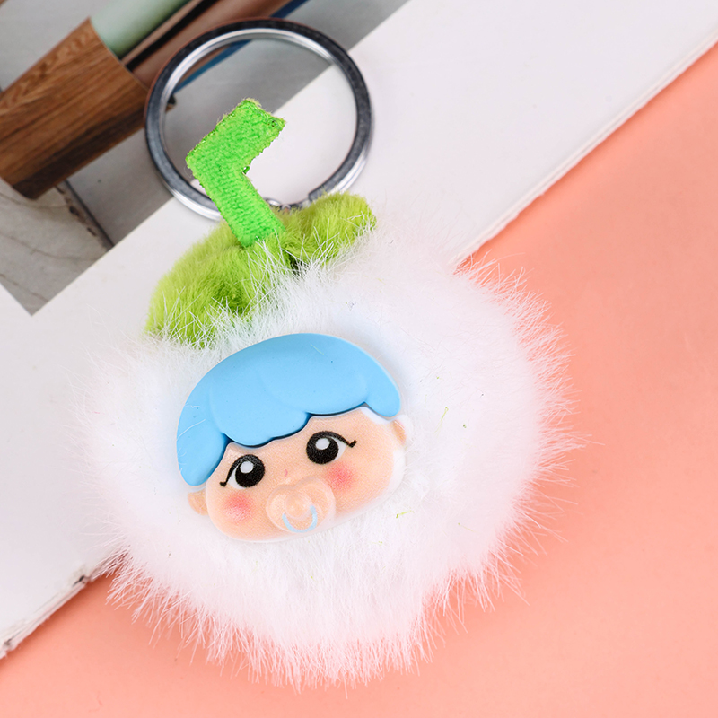 Pacifier Baby Face Pom Bag Charm