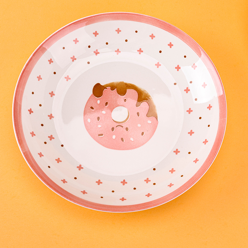 Yongfeng 8-inch Fruit Plate Donut Ceramic Code 1200400607