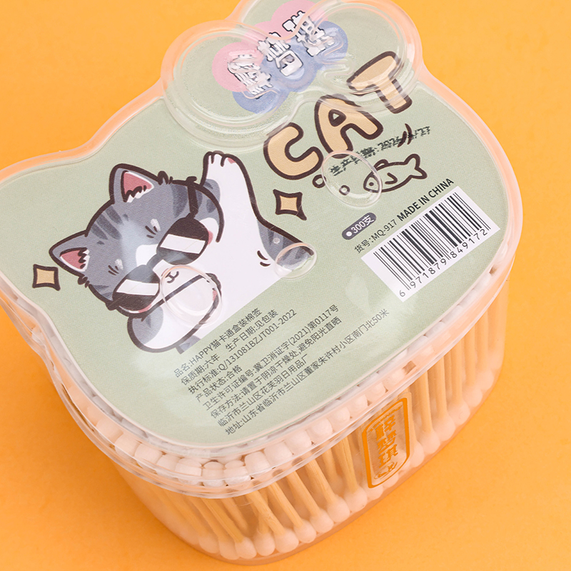 Happy Cat Cotton Swabs 300pcs