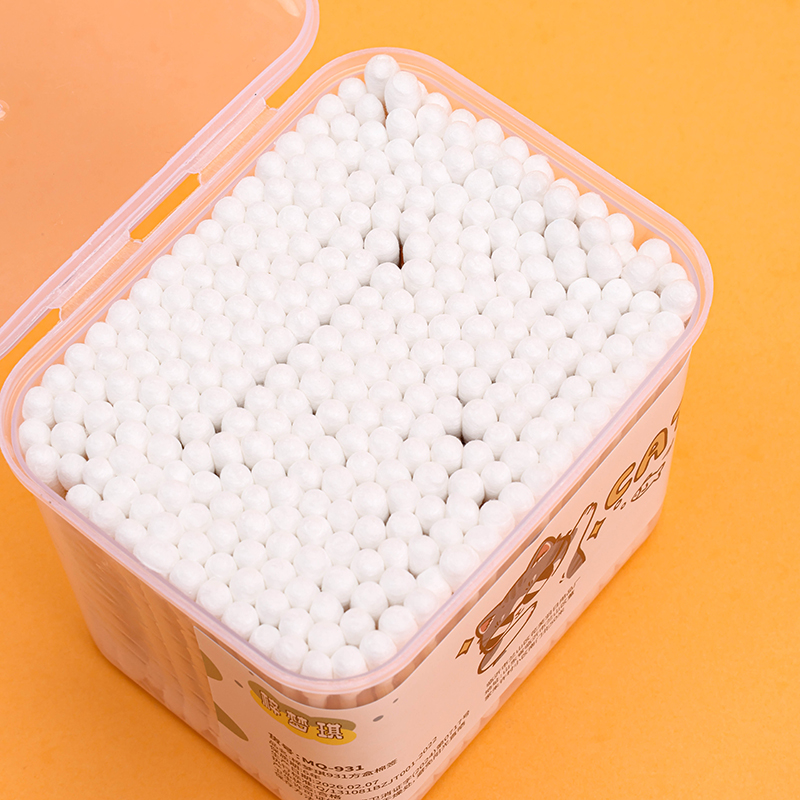 Clear Square Cotton Swabs 300pcs