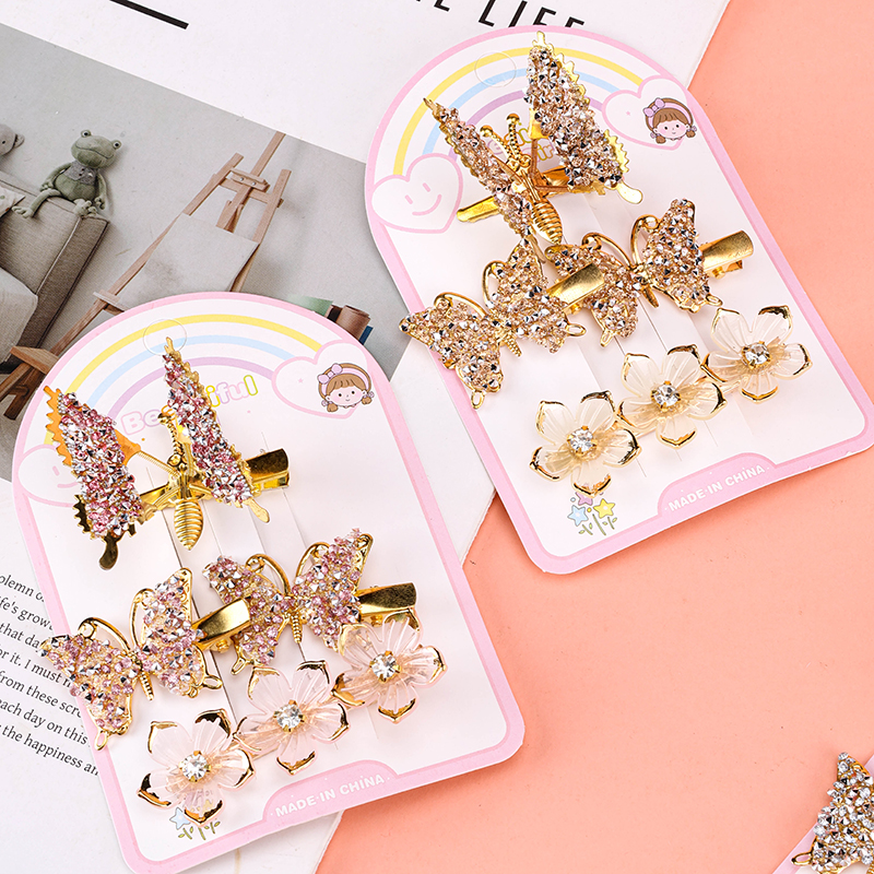Rhinestone Flower Duckbill Hair Clip