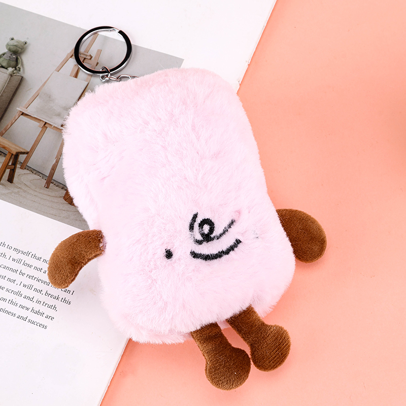 Plush Cartoon Bread Bag Charm