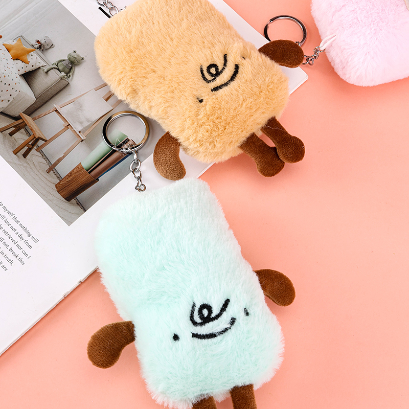 Plush Cartoon Bread Bag Charm