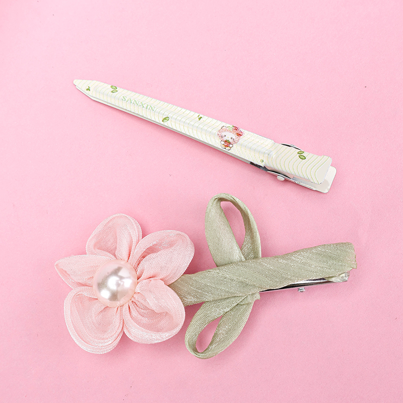 Pearl Flower Duckbill Alloy Plastic Hair Clip 4010402873
