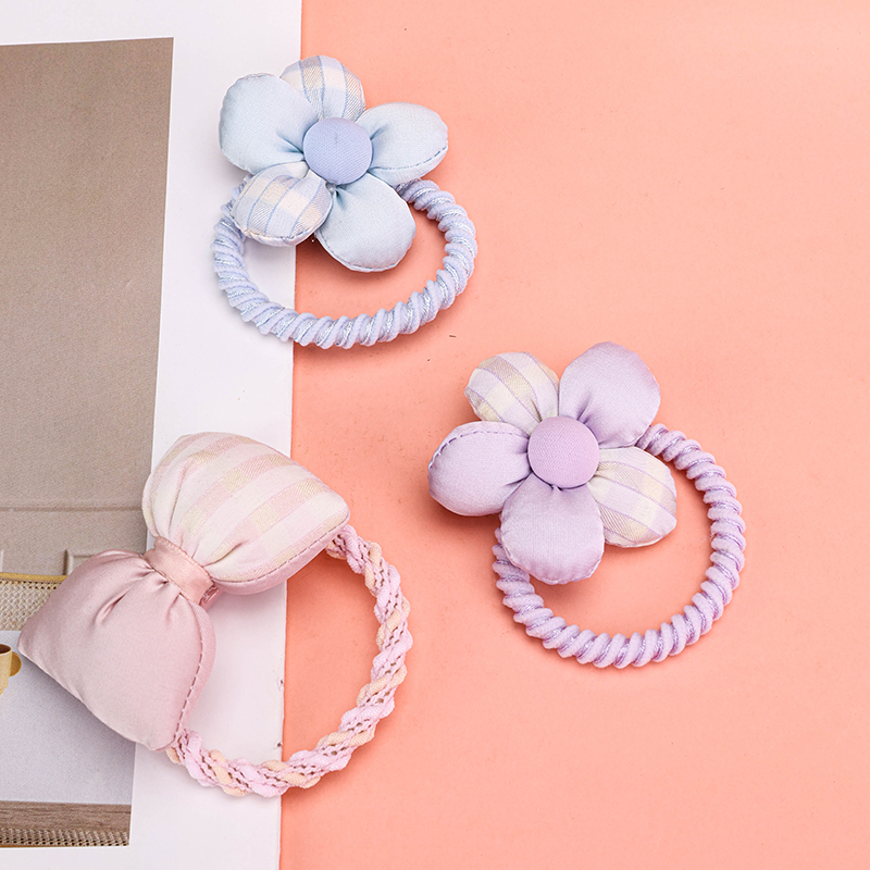 Boxed Flower Bow Hair Tie