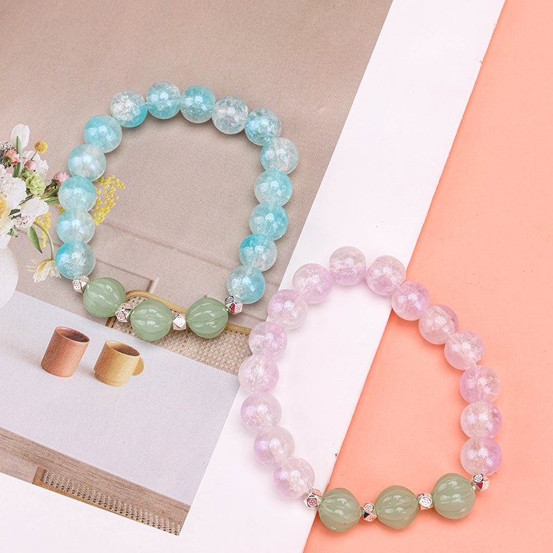 Mermaid Jade Bead Bracelet Plastic Glass 4021001297