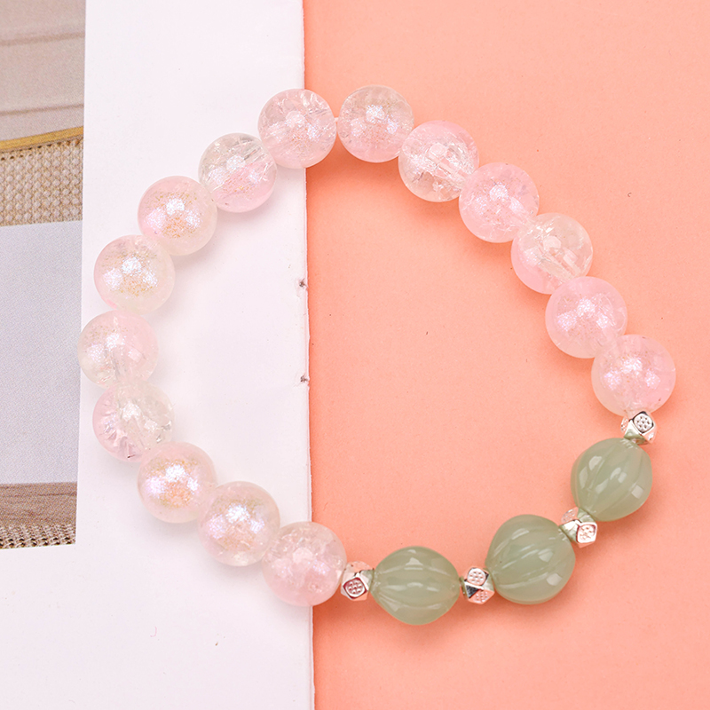 Mermaid Jade Bead Bracelet Plastic Glass 4021001297