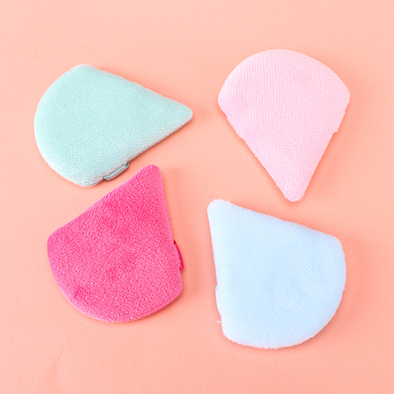 Four Flocked Makeup Puffs
