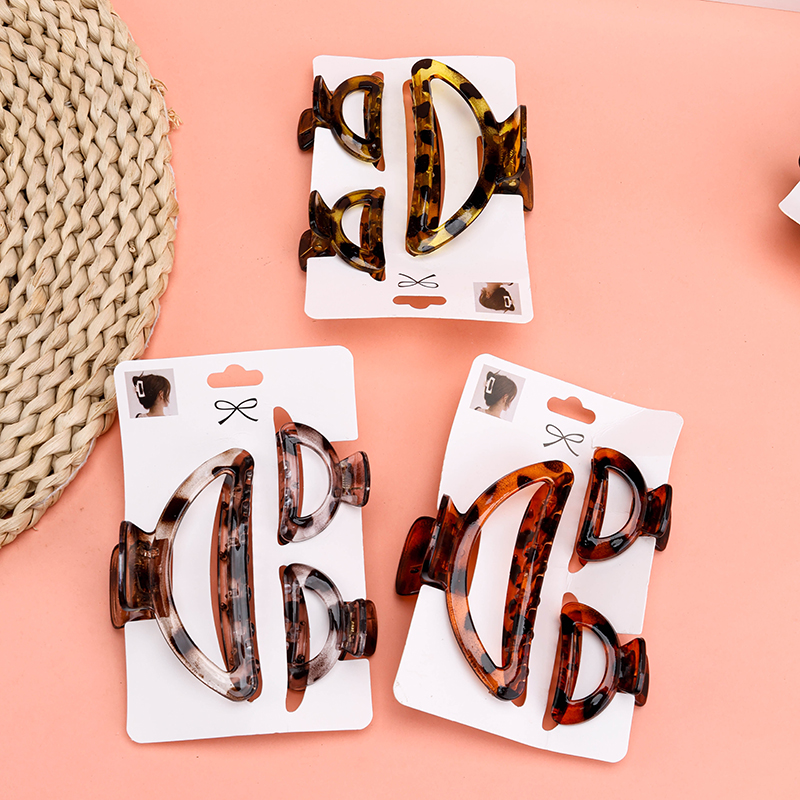Black Tea Color Hollow Hair Claw Clip Set GPPS 4011801309