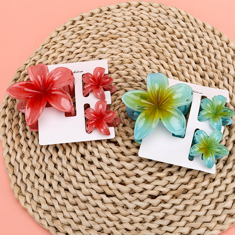 Plumeria Small and Medium Hair Claw Clip Set PS 4012000361