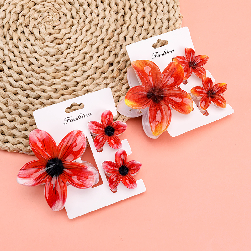 Yellow Five-Petal Flower Medium Hair Claw Clip PS 4012000363