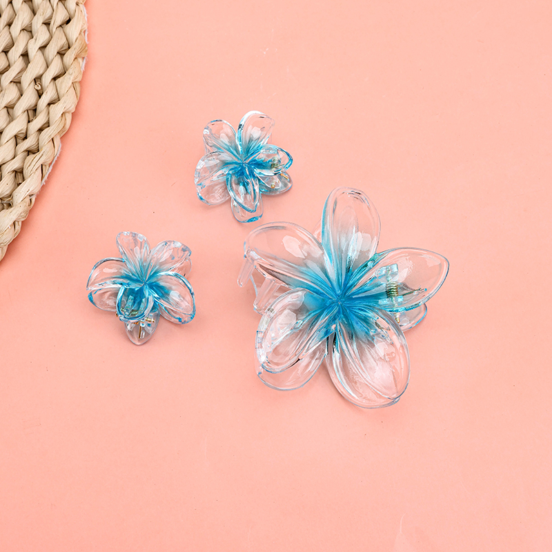 Champagne Five-Petal Flower Hair Claw Clip Set PS 4012000364