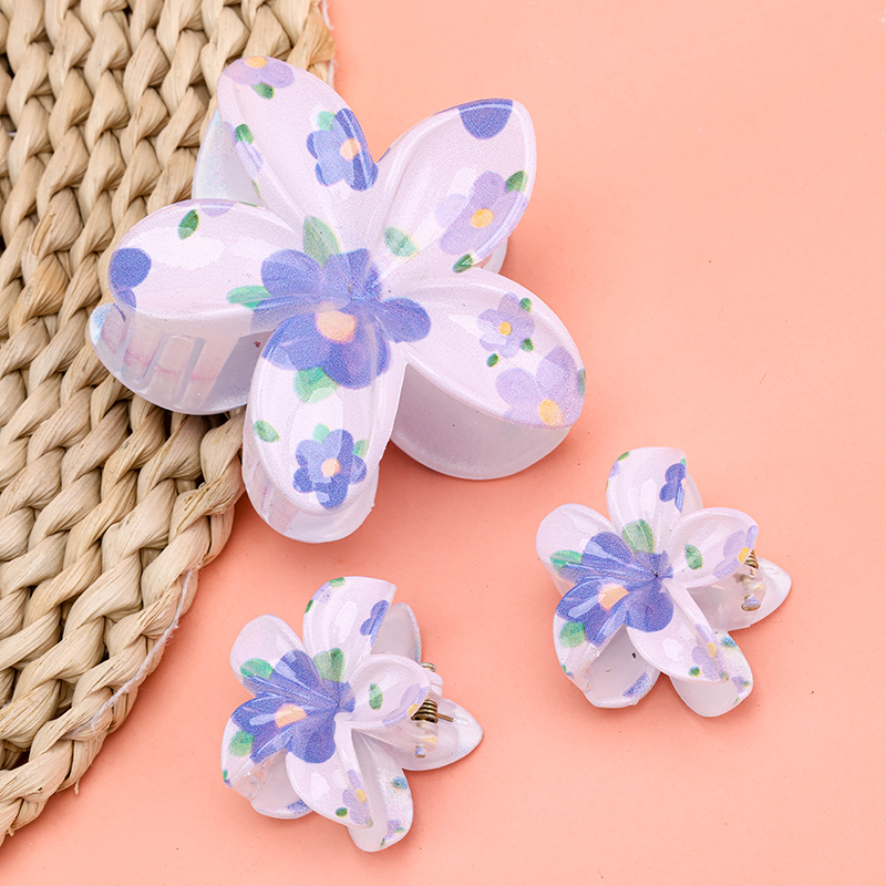 Colorful Small Flower Hair Claw Clip Set PS 4012000366
