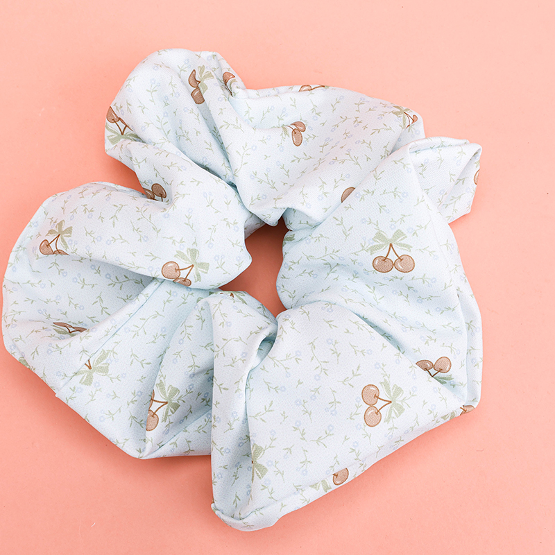 Cherry Floral Circle Hair Tie