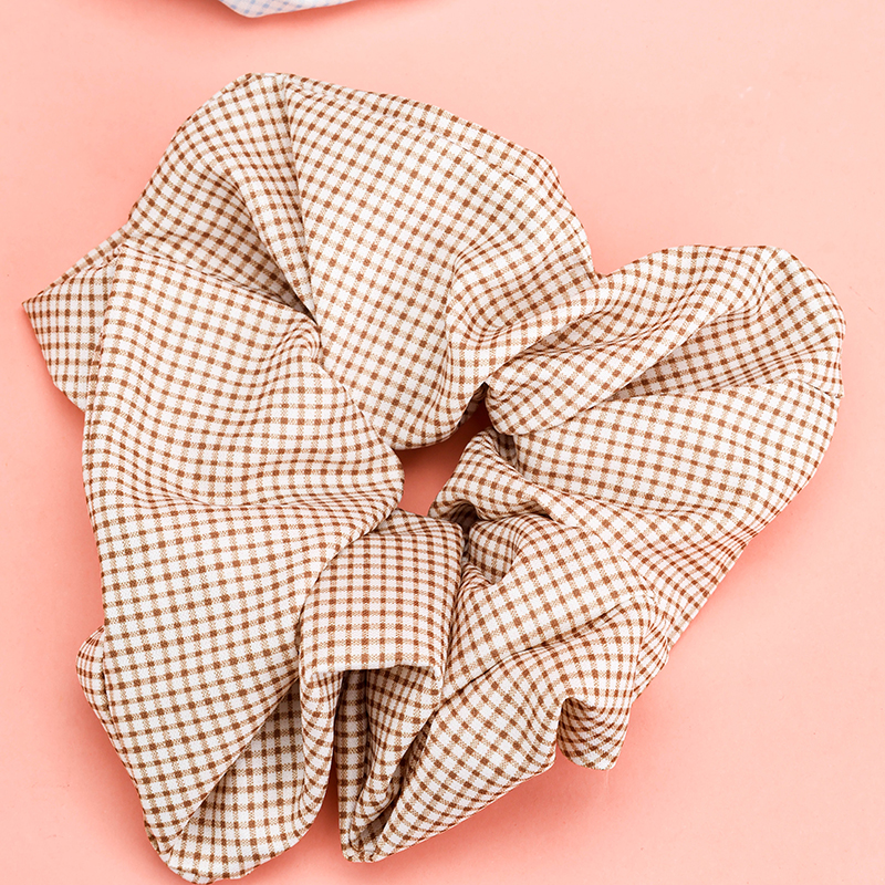 Plaid Polyester Hair Scrunchie 4012102038