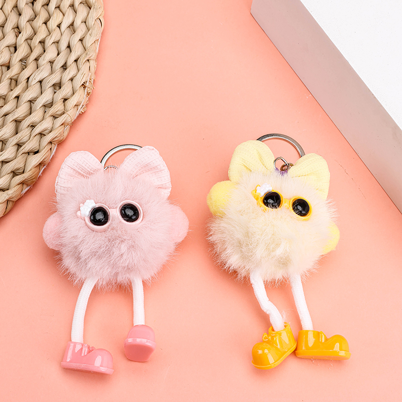 Furry Plush Bow Tie Bag Charm 4041801897