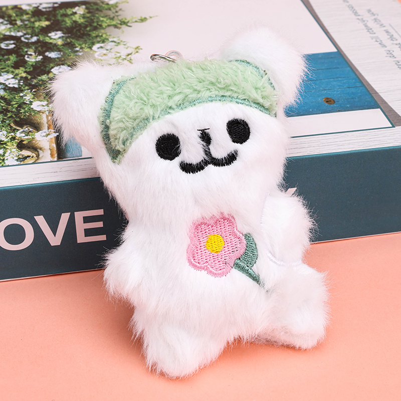 Flower Bear Plush Bag Charm