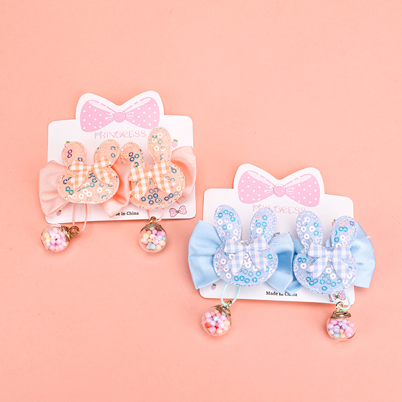 Bow Sequin Duckbill Hair Clip